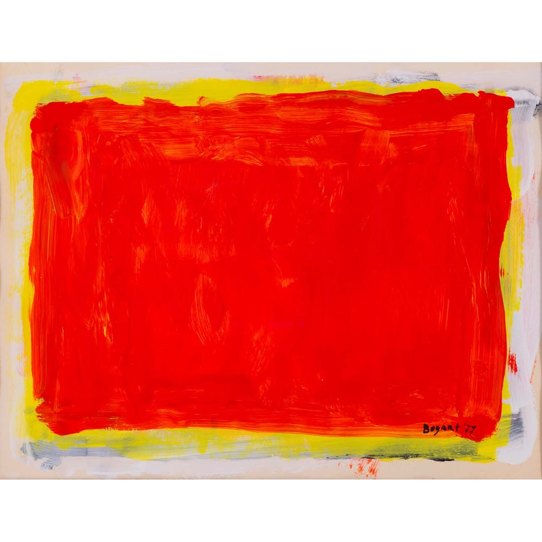 Bram Bogart (1921-2012) Untitled, 1977 Gouache on paper Signed and dated on the bottom right 48 x 63: Bram Bogart (1921-2012)Untitled, 1977Gouache on paperSigned and dated on the bottom right48 x 63 cmProvenance: Private collection, Brussels