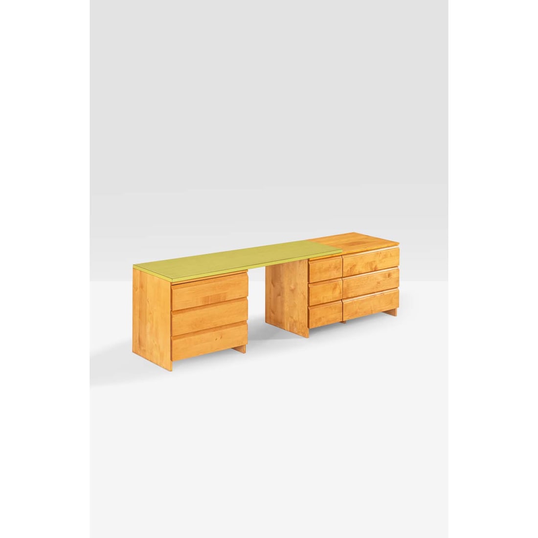 Aulis Leinonen (20th c.) Desk: Aulis Leinonen (20th c.)DeskBirch and melamineEdited by ArtekTampon 'ARTEK design MADE IN FINLAND'H 68×L 226×W 56cm