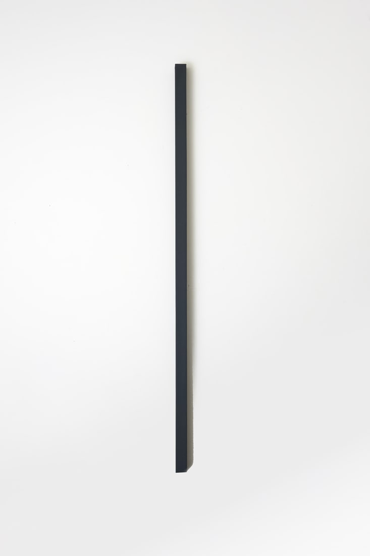 Alan Charlton (born 1948) Single vertical line, 1984: Alan Charlton (born 1948)Single vertical line, 1984Acrylic on canvasSigned, dated and titled on the back212 x 5 x 5 cmProvenance:- Galerie Liliane & Michel Durand-Dessert, Paris- Purchased from the la