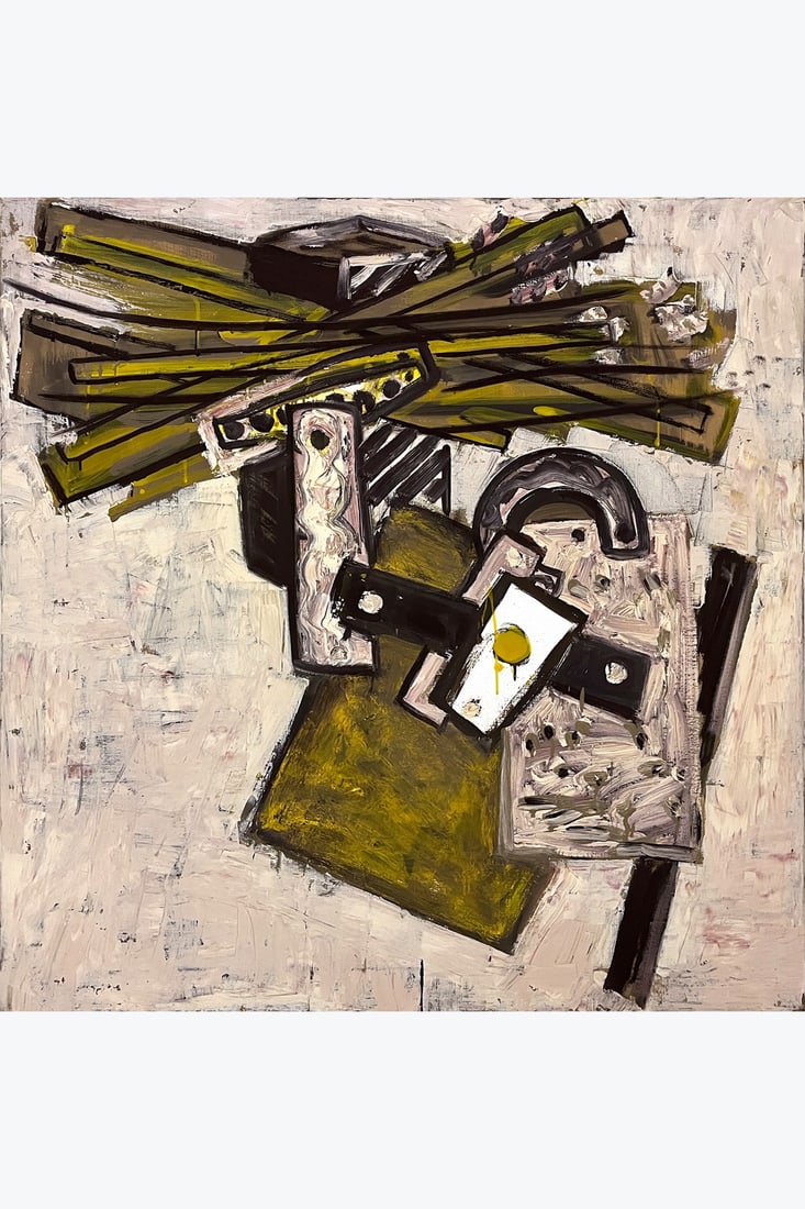 Miguel Angel Campano (born 1948) Segador, Paris, 22 November 1989 Oil and mixed media on canvas: Miguel Angel Campano (born 1948)Segador, Paris, 22 November 1989Oil and mixed media on canvasSigned, dated, titled and located on the back98 x 95 cmProvenance: Private collection, Paris