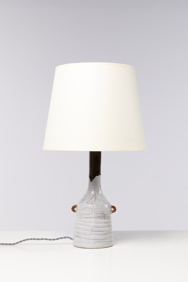 Juliette Derel (1918-2007) and Jean Rivier (1915-2017) Lamp: Juliette Derel (1918-2007) and Jean Rivier (1915-2017) LampGlazed ceramicSigned ‘Juliette Derel Rivier’ on the bodyH 28 cmTotal height 51 cm