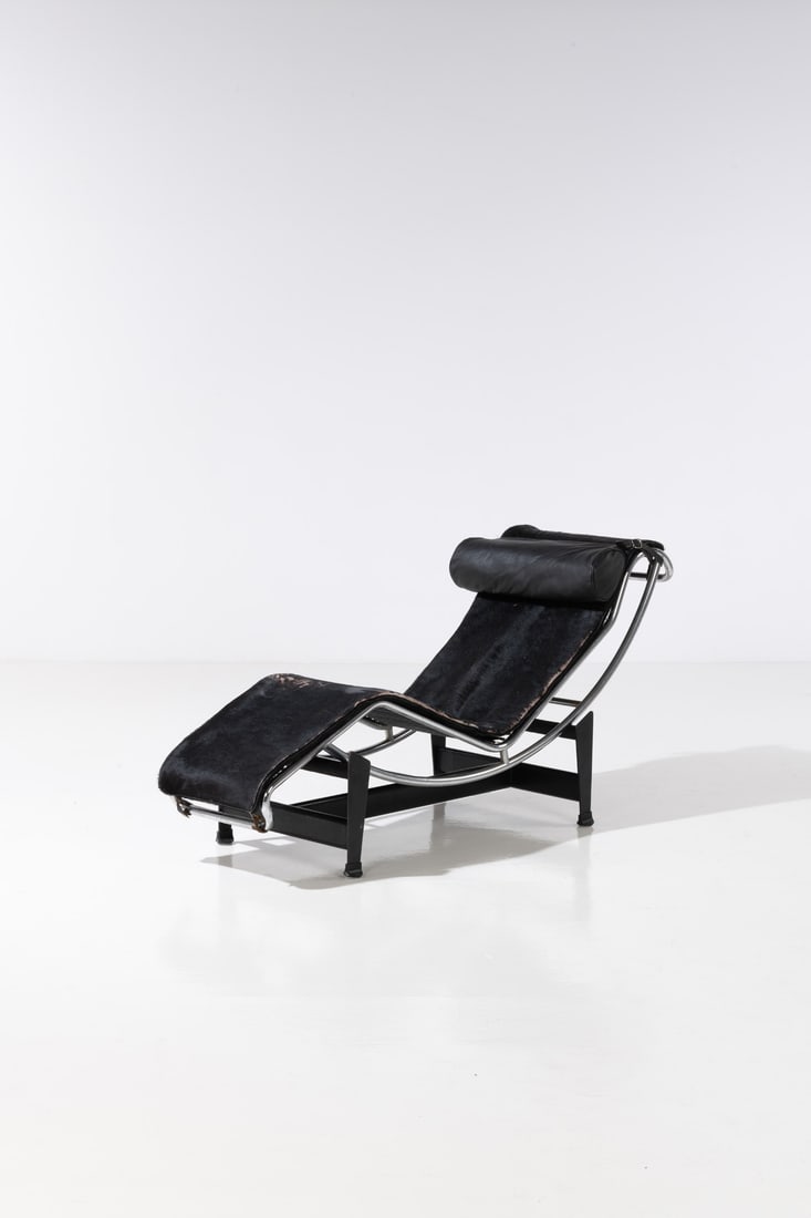 Le Corbusier (1887-1965), Charlotte Perriand (1903-1999) & Pierre Jeanneret (1896-1967) 'LC4' Lounge: Le Corbusier (1887-1965), Charlotte Perriand (1903-1999) & Pierre Jeanneret (1896-1967)'LC4' Lounge chairSteel, chromed tubular metal, leatherModel created in 1928Signed and numbered 'Le Corbusier LC4