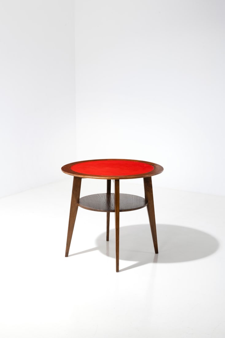 Gio Ponti (1891-1979) Guéridon: Gio Ponti (1891-1979)GuéridonChêne et mélaminéModèle créé vers 1955H 72×Ø80cmExpertisé par les Archives Gio Ponti