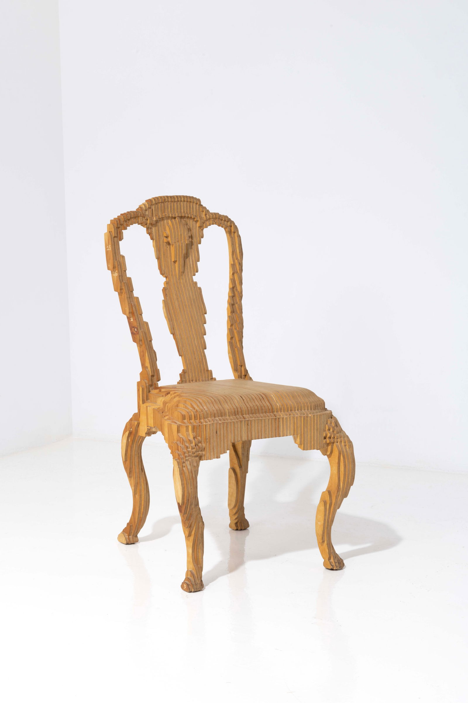 Julian Mayor (born 1976) 'Clone chair': Julian Mayor (born 1976)'Clone chair' Limited editionMultilayer birchEdited by Julian Mayor, limited edition of 10 Model created in 2005H 95 × L 47 × W 51 cm