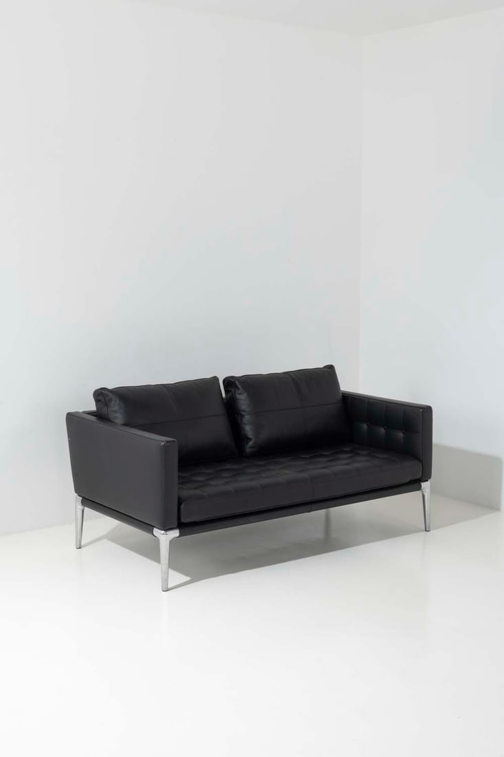 Philippe Starck (born 1949) Privé: Philippe Starck (born 1949)PrivéSofa ‘Volage 243’Polished aluminium and leatherModel created in 2006Publisher CassinaH 67 x W 170 x D 92 cm