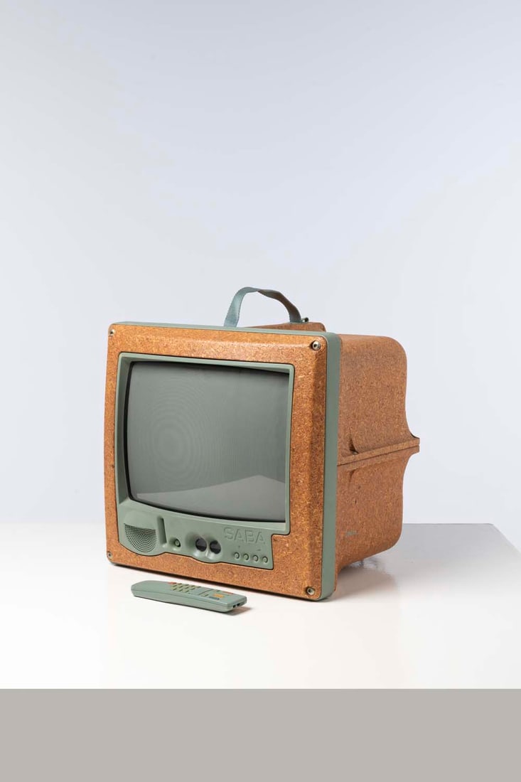 Philippe Starck (born 1949) Jim Nature: Philippe Starck (born 1949)Jim NaturePortable televisionMoulded chipboard and ABSThomson Consumer Electronics edition for SabaSilk-screened ‘Design by Starck’ on the sideModel created in 1