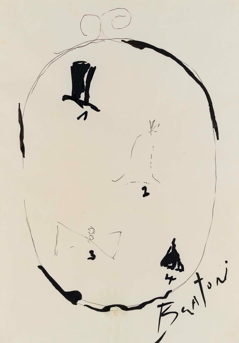Cecil Beaton (1904-1980) Untitled (chapeaux) India ink on paper Signed on the bottom right 28 ×: Cecil Beaton (1904-1980)Untitled (chapeaux)India ink on paperSigned on the bottom right28 × 20 cm