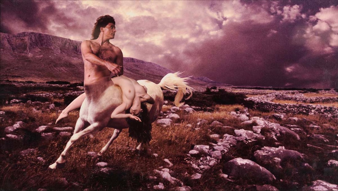 Frank Horvat (1928-2020) Rapt de Dejanire, 1996 Original chromogenic print, mounted on aluminum: Frank Horvat (1928-2020)Rapt de Dejanire, 1996Original chromogenic print, mounted on aluminumSigned, titled and dated in ink in the margin on the bottom rightImage: 34×60cm/Sheet: 36×62cm -