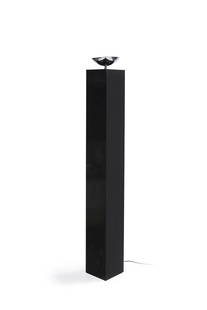 Michel Boyer (1935-2011) 'Athenian column' floor lamp, model 10582 Black lacquered metal and chromed: Michel Boyer (1935-2011)'Athenian column' floor lamp, model 10582Black lacquered metal and chromed metalVerre Lumière editionCreated around 1979H 175 x W 22 x D 22 cm