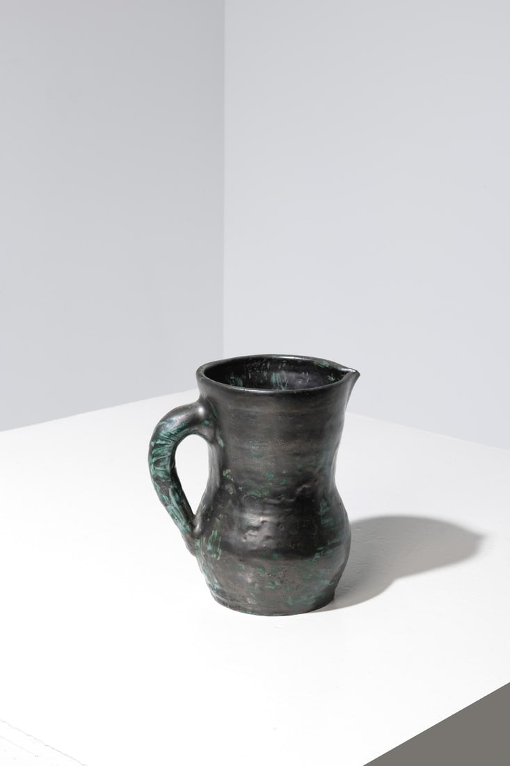 Pierre Székely (1923-2001), Vera Székely (1919-1994) & André Borderie (1923-1998): Pierre Székely (1923-2001), Vera Székely (1919-1994) & André Borderie (1923-1998)PitcherGlazed ceramicIncised 'SZB' monogram on the undersideModel created circa 1960H 21 × L 20 