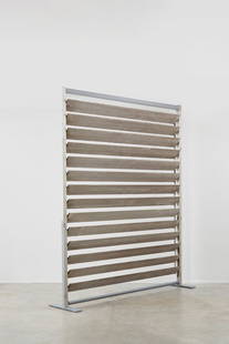 Jean Prouvé (1901-1984) Sun shutter Sheet steel and aluminum Manufactured by Ateliers Jean: Jean Prouvé (1901-1984)Sun shutterSheet steel and aluminumManufactured by Ateliers Jean ProuvéModel created circa 1962-1965H 252 × W 210 × D 50 cm