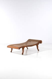 Modern work (20th century) Daybed: Modern work (20th century)DaybedCarved wood and caningEarly 20th centuryH 60 × L 195 × P 95 cm