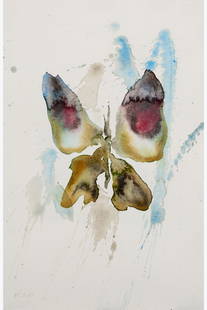 Philippe Cognée (born 1957) Untitled, July 2015: Philippe Cognée (born 1957)Untitled, July 2015Watercolor on paperInitialed and dated on the bottom leftCountersigned, dated and annotated on the back: "Aux Editions Galilée avec Michel Onfra