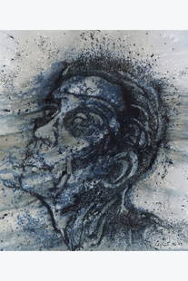Philippe Cognée (born 1957) Untitled, 2015: Philippe Cognée (born 1957)Untitled, 2015Mixed media and color pigment on photo paper Signed and dated on the bottom rightCountersigned and dated on the back34 x 29 cmProvenance: Private collecti