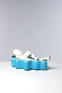 Tony Marsh (born 1954) Sculpture - ‘Vessel and Contents’ ‘Floating and Dreaming: Tony Marsh (born 1954)Sculpture - ‘Vessel and Contents’‘Floating and Dreaming Series’ - Unique pieceGlazed ceramicModel created in 2008H 12 × L 46 × W 23 cm