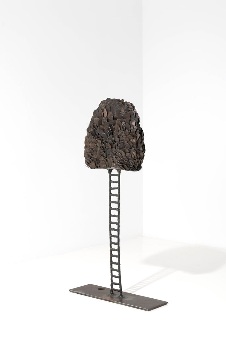 Nacho Carbonell (born 1980) Sculpture - 'Etude N1' Unique piece Patinated metal Signed 'Nacho' on: Nacho Carbonell (born 1980)Sculpture - 'Etude N1'Unique piecePatinated metalSigned 'Nacho' on the baseModel created in 2012H 118 X L 60,5 X W 19 cmNote: From a series of pieces created by Nacho Carbon