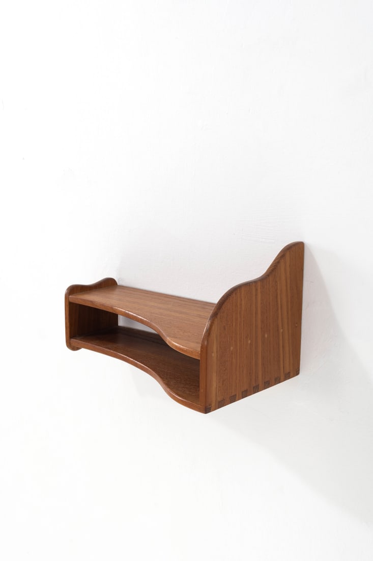Peder Moos (1906-1991), attributed to Shelf: Peder Moos (1906-1991), attributed toShelfWalnutModel created circa 1945H 15 × L 29 × W 17 cmProvenance: By word of mouth, gift from Peder Mood to one of his Den Danske Husflidshøjskole