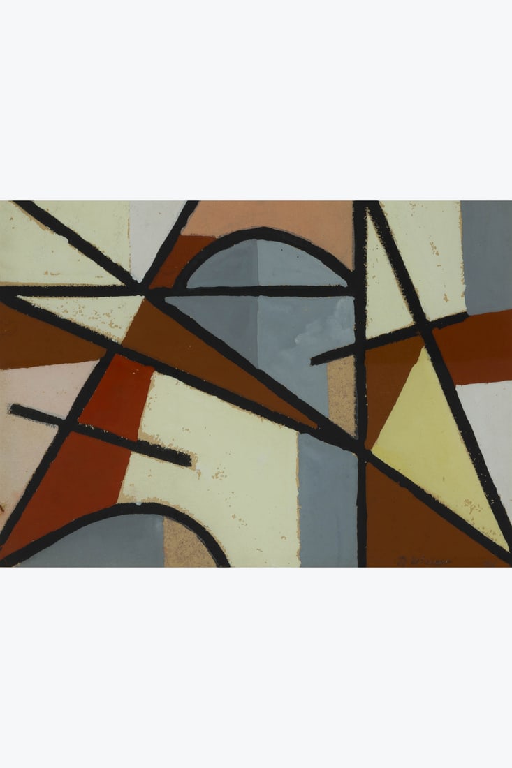 Jo Delahaut (1911-1992) Untitled, 1946: Jo Delahaut (1911-1992)Untitled, 1946Gouache on paperSigned and dated lower right26×37cmProvenance: Private collectionExhibition: 30/11/2024-26/01/2025 : Jo Delahaut, passeur de l'abstraction(194