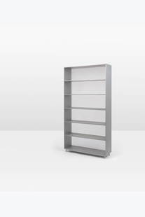 Maarten Van Severen (1956-2005) Bookcase model 'CK94': Maarten Van Severen (1956-2005)Bookcase model 'CK94'Aluminum and sandblasted polycarbonateModel created between 1993 and 1994 in the designer's studioH 225 × W 119.5 × D 34.5 cmWe would like