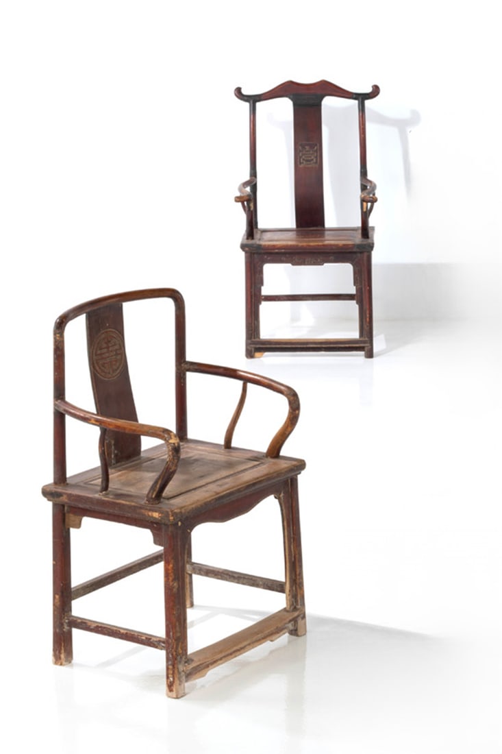 Ai Weiwei (born 1957) Set of two Qing Dynasty chairs - 'Fairytale' model: Ai Weiwei (born 1957)Set of two Qing Dynasty chairs - 'Fairytale' model1001 chairs seriesWoodEach signed in Pinyin beneath the seatingModel created in 2007H 99×L 63×47cmH 104×L 55×W 45cmNote:In 20