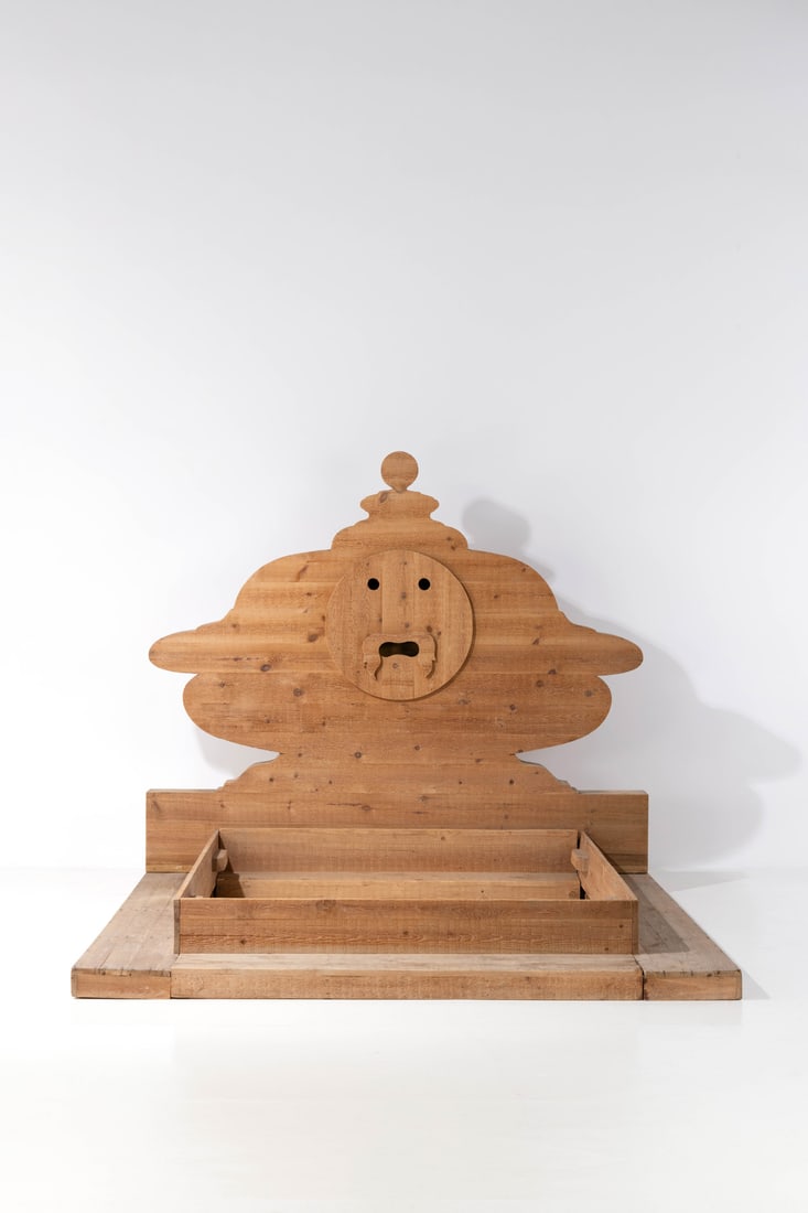 Mario Ceroli (born 1938) 'La Bocca della Verita' bed (1 of 1)