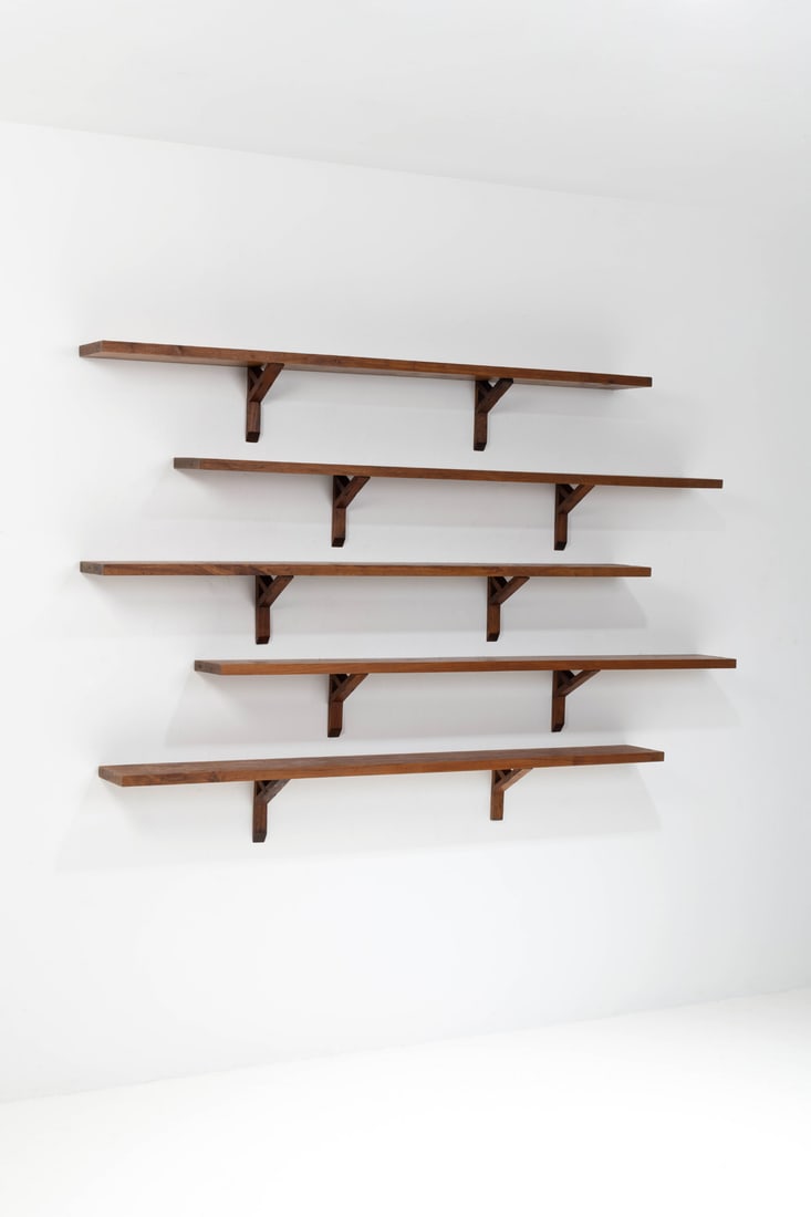 Pierre Chapo (1927-1987) Shelf - Model B30 Elm wood Edited by Meuble Chapo Model created in the: Pierre Chapo (1927-1987)Shelf - Model B30Elm woodEdited by Meuble ChapoModel created in the 1960sH 25 (each element) ×L 186×W 21,5cm