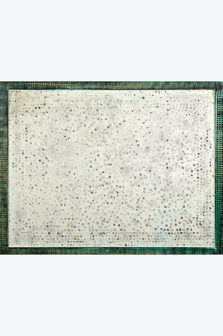 Pascale Marthine Tayou (born 1967) L'amer à boire, 2016 Bottle caps and glitter on wood panel: Pascale Marthine Tayou (born 1967)L'amer à boire, 2016Bottle caps and glitter on wood panel in a frame made by the artist 164 x 212 x 5 cmA certificate of authenticity from the artist will be giv