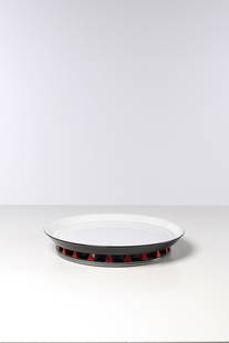 Alessio Sarri (born 1957) Masada, Mud Stars collection Dish in enameled ceramic Signed and dated: Alessio Sarri (born 1957)Masada, Mud Stars collectionDish in enameled ceramicSigned and dated twice on the backEdition of 9 + 2 H.C. proofsModel created in 1990H. 6,5×Ø 39,5