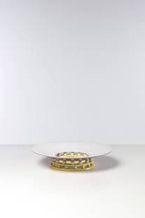 Alessio Sarri (born 1957) Polluce, Mud Stars collection Dish in enameled ceramic Edition of 9 + 2: Alessio Sarri (born 1957)Polluce, Mud Stars collectionDish in enameled ceramicEdition of 9 + 2 H.C. proofsModel created in 1984H. 8,5 cm×Ø 40 cmBibliography:- B. Munari, M. Bellini, A.