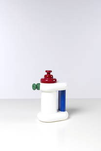 Ettore Sotsass (1917-2007) Cherry Indian Memories collection Coffee pot-object in glazed ceramic: Ettore Sotsass (1917-2007)Cherry Indian Memories collectionCoffee pot-object in glazed ceramicBears the Sarri studio and designer’sstamps on the backEdition of 100 + 10 H.C. proofsModel created