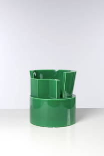 Ettore Sotsass (1917-2007) Ninive Antiche Ceramiche collection Sculpture-dish in glazed ceramic: Ettore Sotsass (1917-2007)Ninive Antiche Ceramiche collectionSculpture-dish in glazed ceramicBears the Sarri studio and designer’s stamps on the backEdition of 24 + 2 H.C. proofsModel created