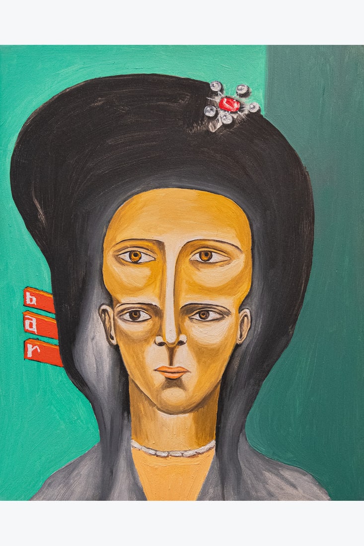 Enzo Cucchi (born in 1949) Lontana, 2014 Oil on wood Signed, dated, and titled on the back 25: xx Enzo Cucchi (born in 1949)Lontana, 2014Oil on wood Signed, dated, and titled on the back25.5×20.5 cm