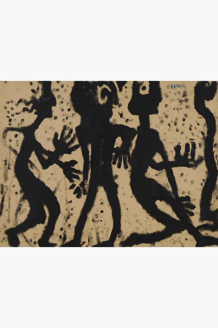 Louis Soutter (1871-1942) Parvis, 1937 Indian ink (finger touch) on paper Titled upper right 44×: Louis Soutter (1871-1942) Parvis, 1937Indian ink (finger touch) on paperTitled upper right44×57.8Provenance- Karsten Greve Gallery, Saint Moritz - Acquired from the latter by the current ownerExh