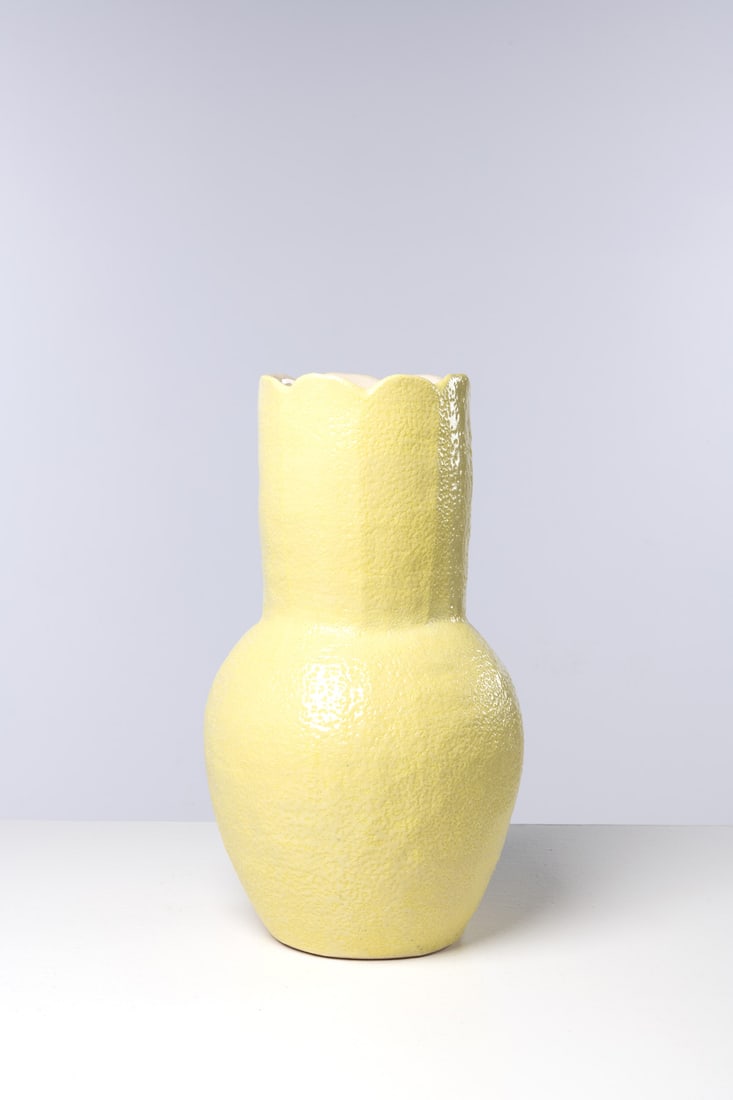 Shio Kusaka (born 1972) (yellow 5), 2013: Shio Kusaka (born 1972)(yellow 5), 2013 PorcelainMarked on backH 48×Ø 26 cm Exhibition: Shio Kusaka, Anton kern Gallery, New York, NY (23 May - 22 June, 2013)
