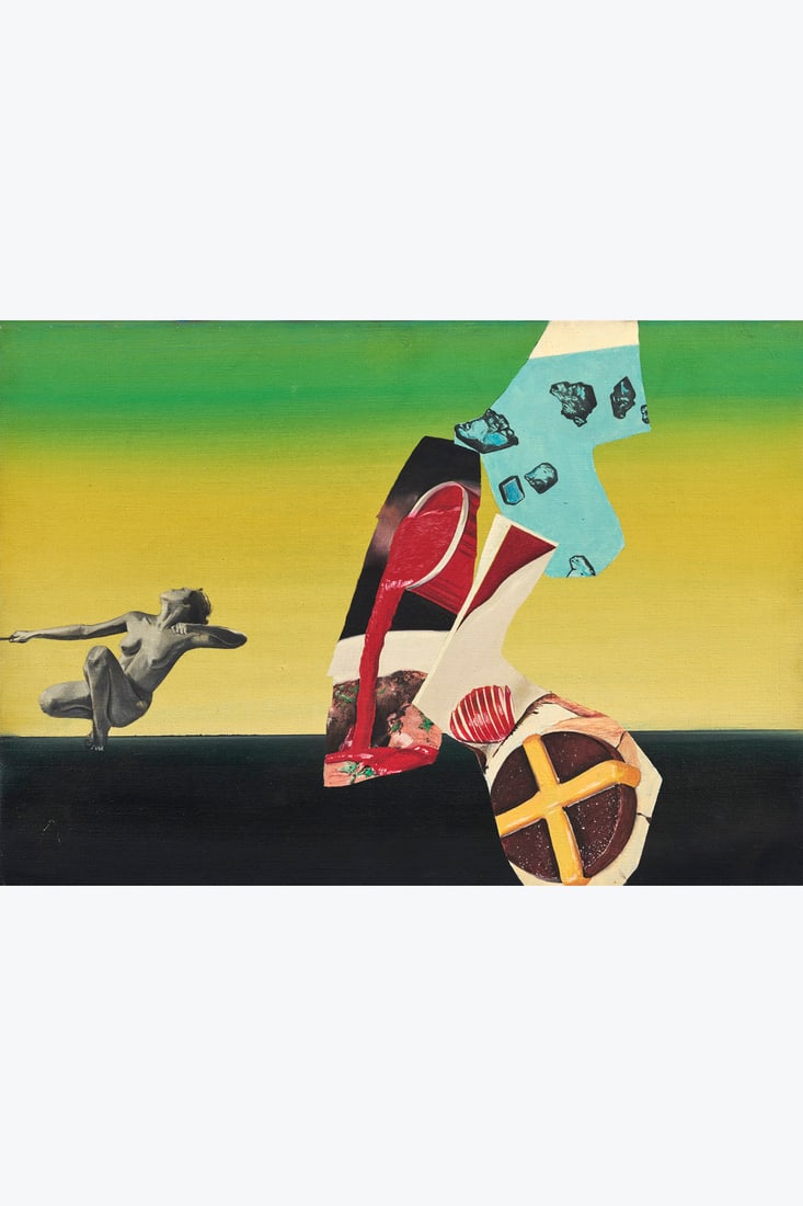 Peter Klasen (Lübeck, 1935) Tout compris, 1964 Oil on canvas Signed, dated, and titled on the: Peter Klasen (Lübeck, 1935)Tout compris, 1964Oil on canvasSigned, dated, and titled on the reverse 33×46cm Provenance: - Galerie Mathias Fels & Cie, Paris- Collection Geneviève and Jean