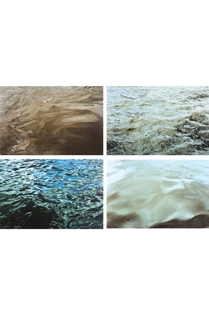 Roni Horn (born 1955) Some Thames, Group 1, 2000: Roni Horn (born 1955)Some Thames, 20004 colour photographic printsSigned, dated, titled and numbered on the reverse on a label: "2/8" Edition of 8 copies65×96cm (each)Provenance: - Matthew Marks Gall