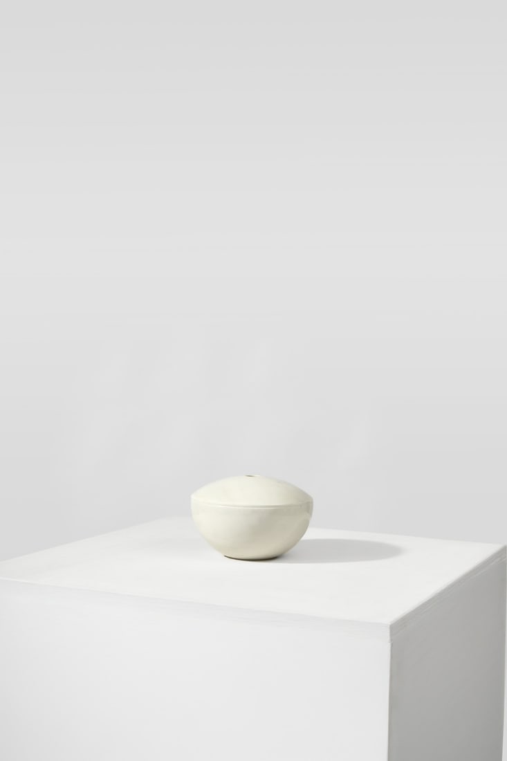 Sergio Asti (1926-2021) Box Carrara marble Prototype Edition Up & Up Model created in 1974 H 11 x D: Sergio Asti (1926-2021)BoxCarrara marblePrototypeEdition Up & UpModel created in 1974H 11 x D 17 cm Bibliography: E. Trincherini and D. Turrini, 'Creativa produzione, La Toscana e il design italiano 1