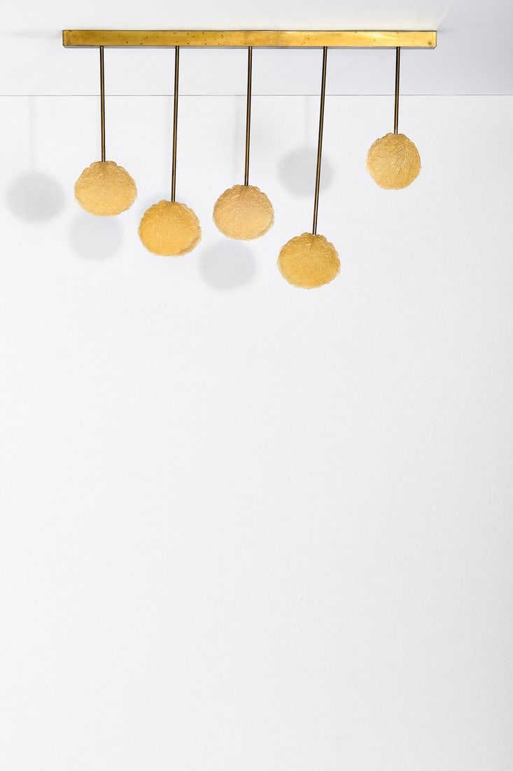 Andrea Salvetti (1967-2017) Suspension lamp - Model ‘Cavolo’: Andrea Salvetti (1967-2017)Suspension lamp - Model ‘Cavolo’Brass and resinModel created in 2015H 79×W 99×D 12 cmBibliography:- ‘Andrea Salvetti - Metalli vegetali’, e