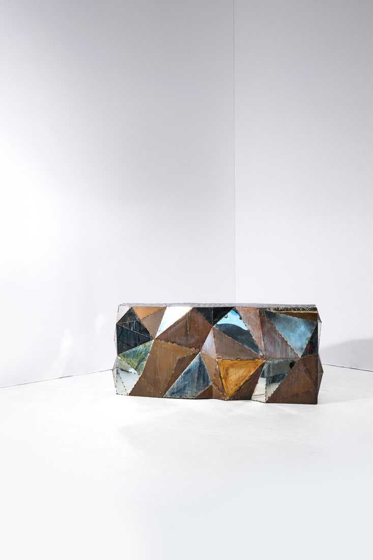 Andrea Salvetti (1967-2017) Console table - ‘Metalcristalli’ model: Andrea Salvetti (1967-2017)Console table - ‘Metalcristalli’ modelSteel, bronze, and brassModel created in 2015H 92×W 212×D 70 cm