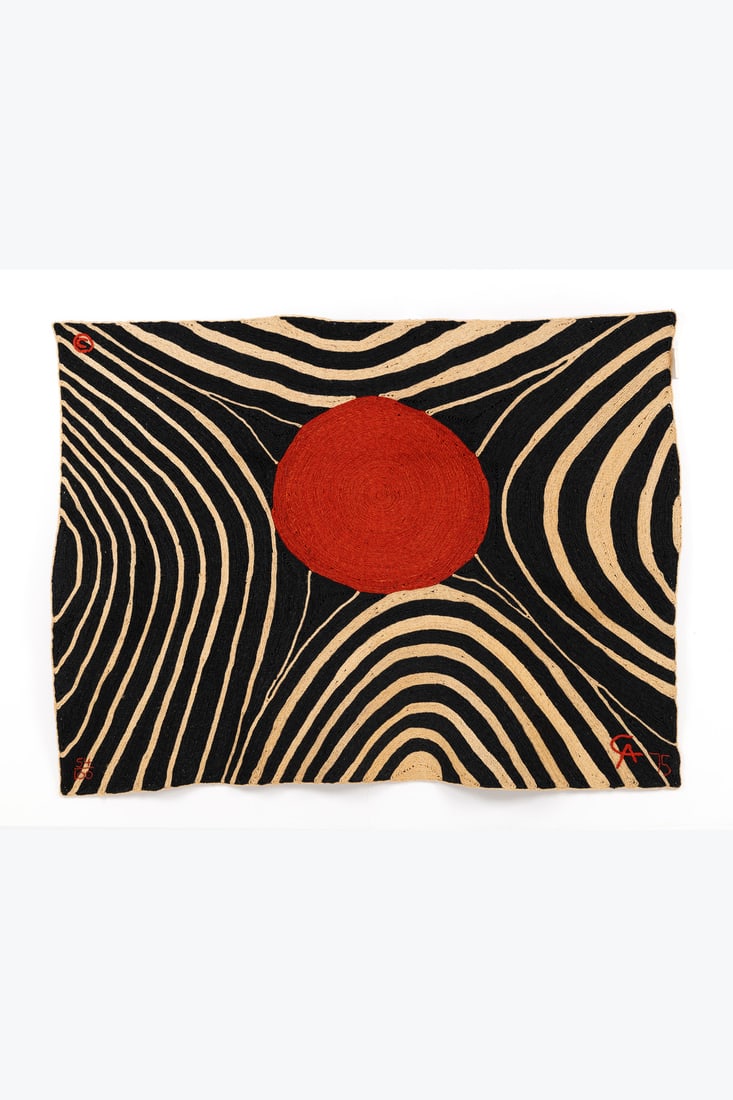 x Alexander Calder (1898-1976), after Tapestry - 'Zebra' design: x Alexander Calder (1898-1976), afterTapestry - 'Zebra' designNo. 54/100BurlapLimited editionSigned, dated and numbered 'CA 75 54/100'Pattern created in 1975188 x 240 cm