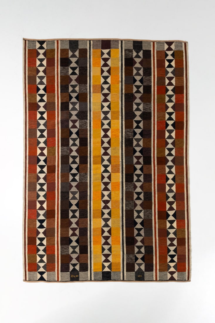 Ingrid Dessau (1923-2000) Carpet: Ingrid Dessau (1923-2000)CarpetWoolEdited by Östergötland Läns HemslöjdWoven monograms 'ÖLH' and 'ID' on the bottomModel created circa 1970300×192 cm