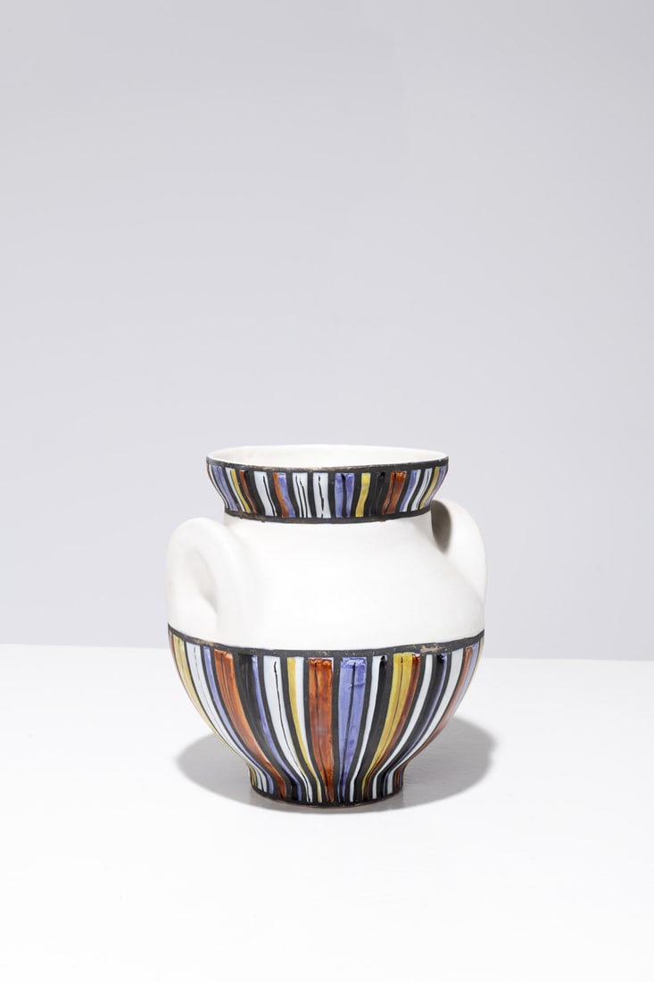 Roger Capron (1922-2006) Vase - So-called 'eared' model: Roger Capron (1922-2006)Vase - So-called 'eared' modelGlazed ceramicSigned 'Capron'Model created in 1956H 26×Ø 23 cmBibliography: P. Staudenmeyer, 'Roger Capron Céramiste', Ed. Norma, 2