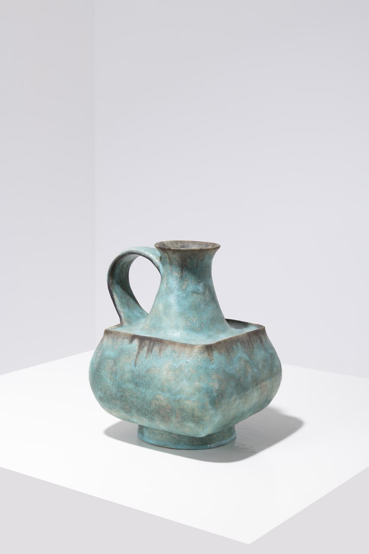 Bruno Gambone (1936–2021) Jug: Bruno Gambone (1936–2021)JugGlazed ceramicSigned ‘GAMBONE ITALY’Model created around 1990H 35 × W 28 × D 28 cm