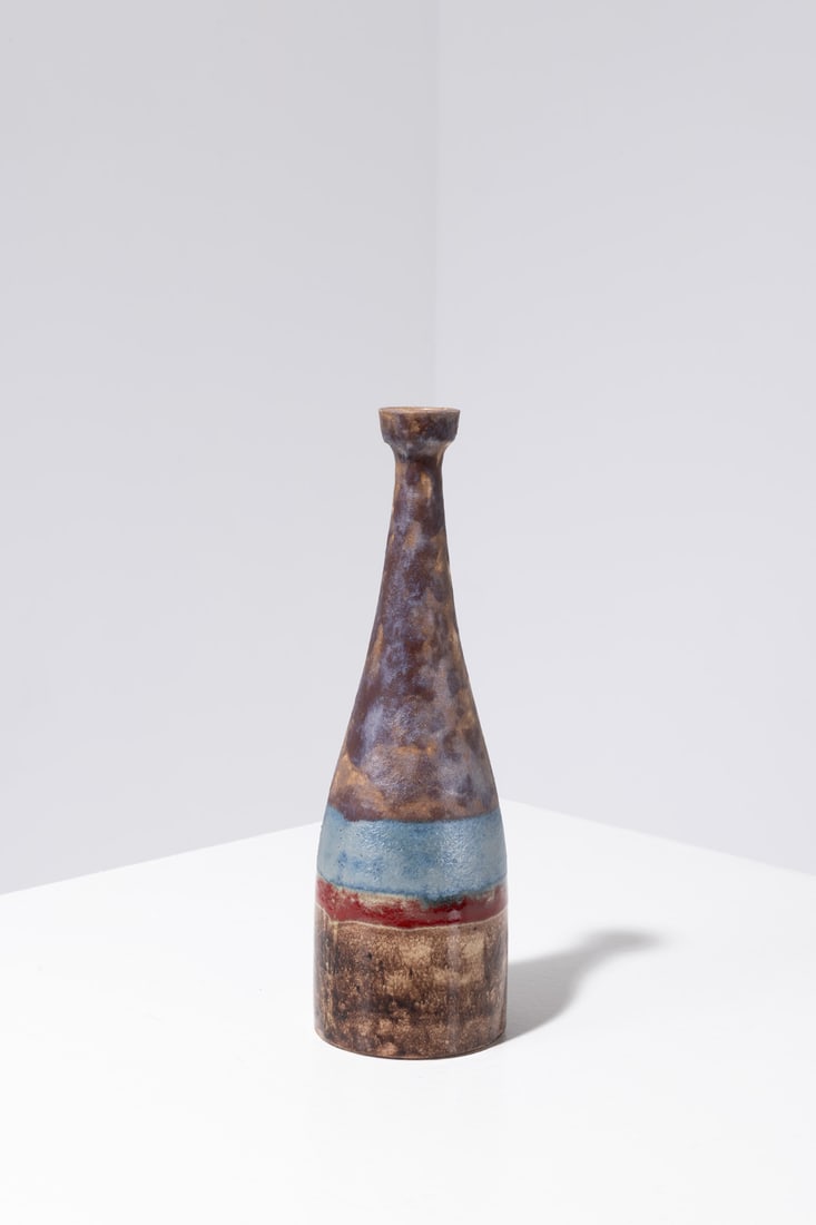 Bruno Gambone (1936–2021) Single-flower vase: Bruno Gambone (1936–2021)Single-flower vaseGlazed ceramicSigned ‘GAMBONE ITALY’Model created around 1970H 34 × Ø 17.5 cm