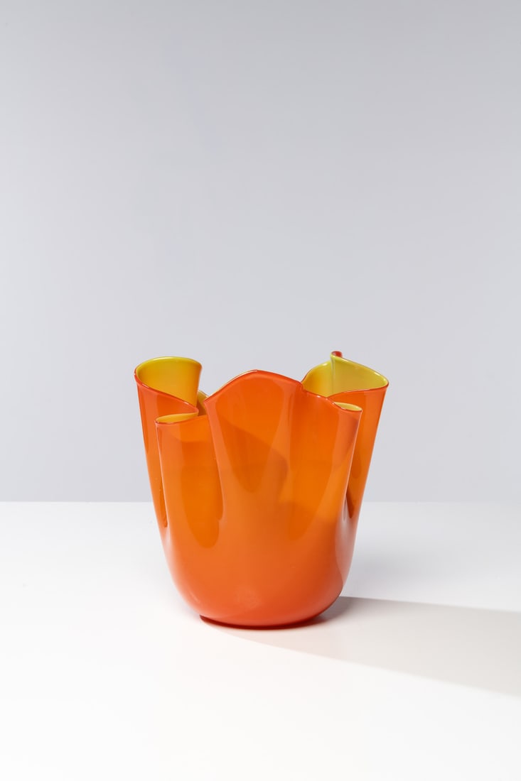 Fulvio Bianconi (1915-1996) and Paolo Venini (1895-1959) Vase - ‘Fazzoletto’ Model: Fulvio Bianconi (1915-1996) and Paolo Venini(1895-1959)Vase - ‘Fazzoletto’ ModelMurano glassVenini EditionSigned and dated ‘Venini 2008’Publisher labelModel created in 2008