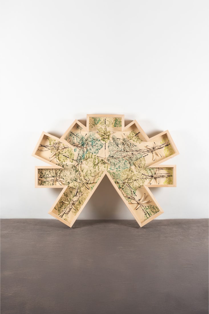 Pietro Ruffo (born 1978) Untitled 10: Pietro Ruffo (born 1978)Untitled 10.10, 2011India ink and paper cutoutsH 88.5 x W 130 x D 8.5 cm