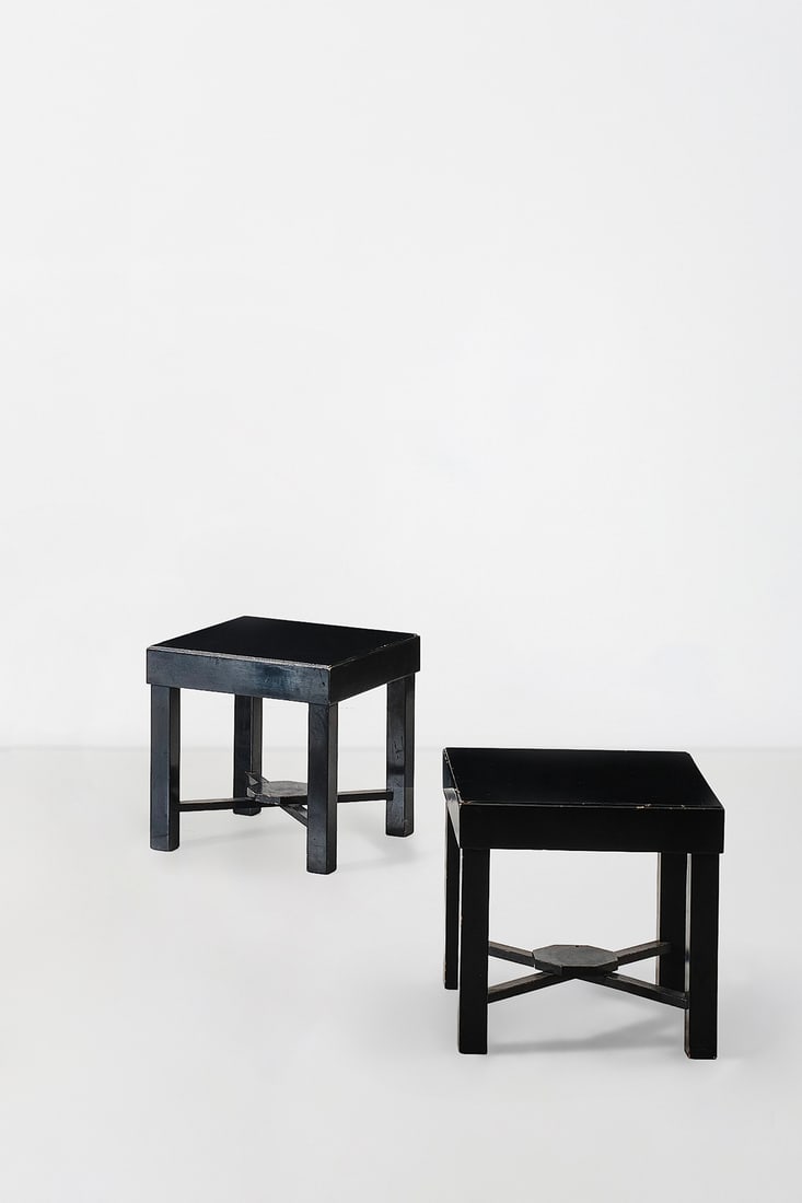 xx Gino Maggioni (1898-1955) & Gaetano Borsani (1886-1955) Pair of stools (1 of 1)