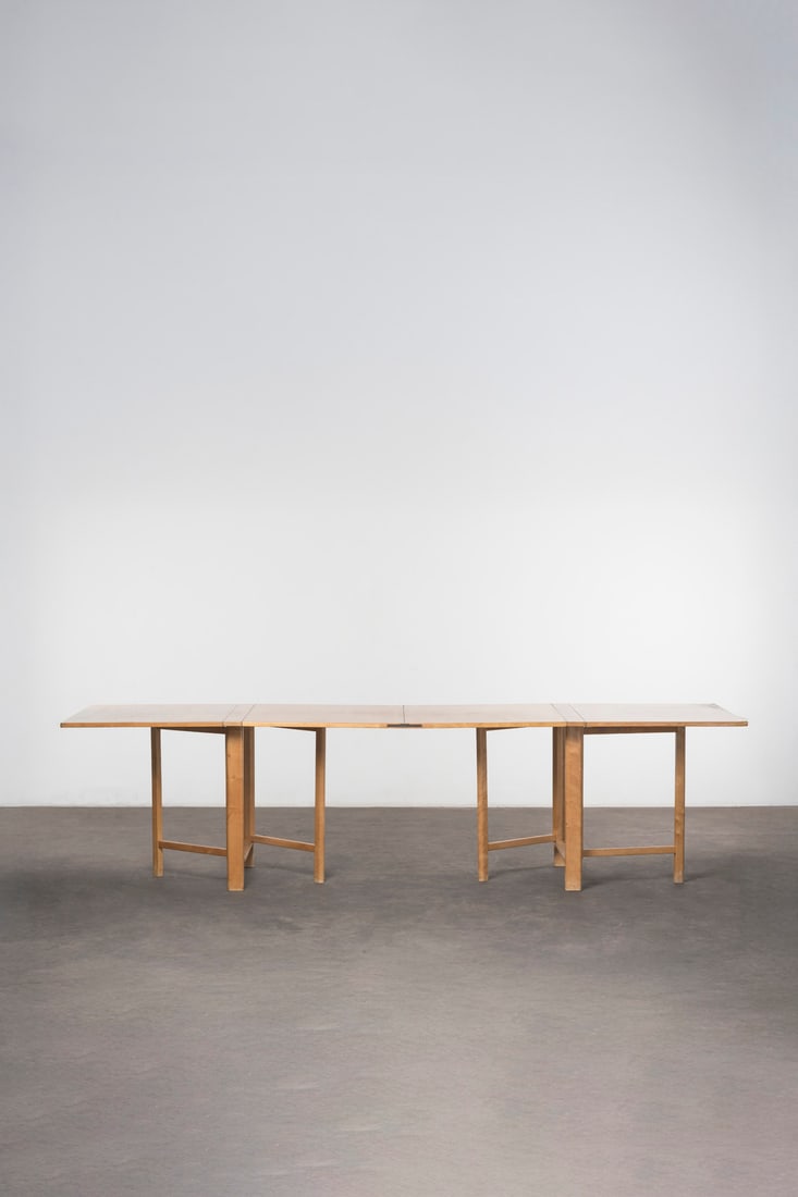 Bruno Mathsson (1907-1988) Dining table - 'Maria Flap' model Birch Karl Mathsson edition Model: Bruno Mathsson (1907-1988)Dining table - 'Maria Flap' modelBirchKarl Mathsson editionModel created circa 1930H 73 × W 282 × D 90 cm