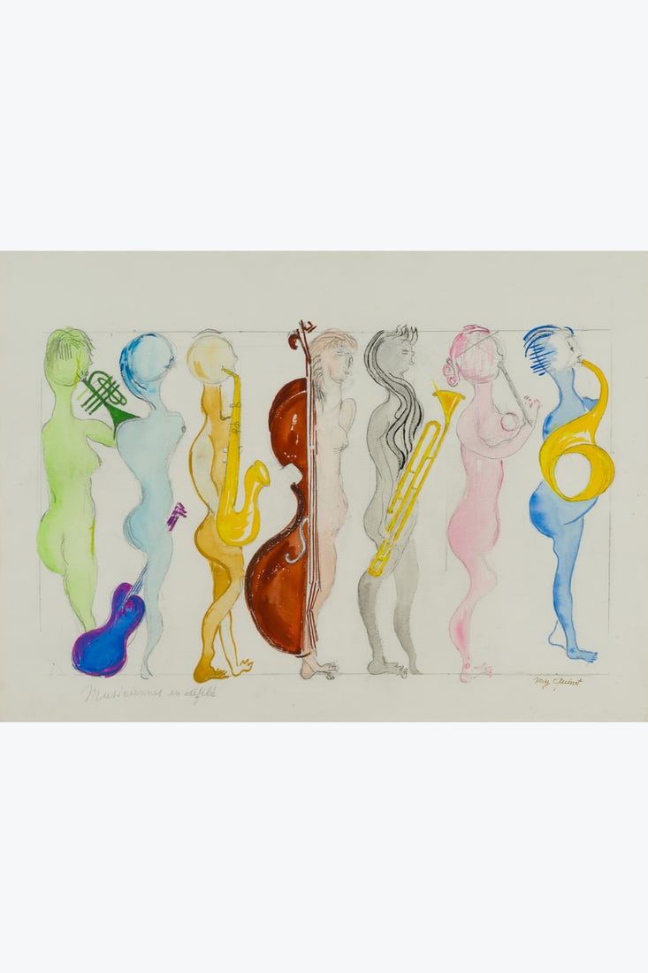Mig Quinet (1906-2001) Musiciennes en défilé (Musicians in Parade), 1991 (1 of 1)