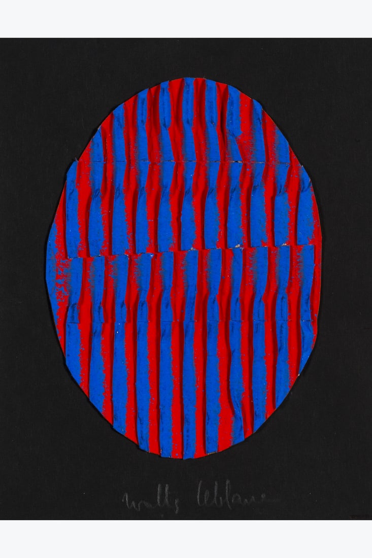 Walter Leblanc (1932-1986) Torsion, 1963: Walter Leblanc (1932-1986)Torsion, 1963Gouache and collage on cardboardSigned at the bottom12,8 x 9,9 cmProvenance: Private collection